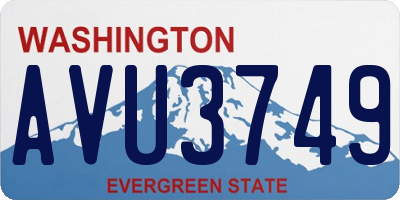 WA license plate AVU3749