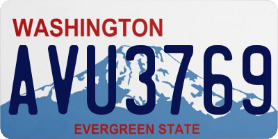 WA license plate AVU3769