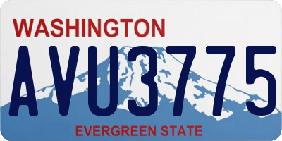 WA license plate AVU3775
