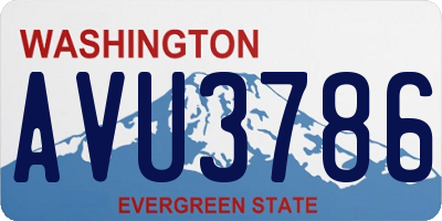 WA license plate AVU3786