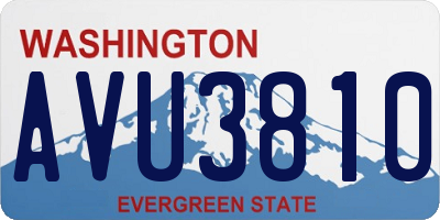 WA license plate AVU3810