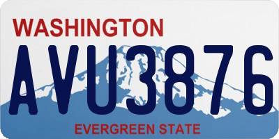 WA license plate AVU3876