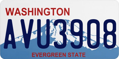 WA license plate AVU3908