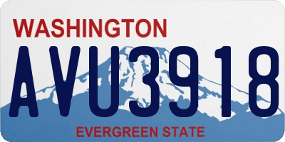 WA license plate AVU3918