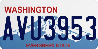 WA license plate AVU3953