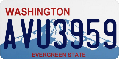 WA license plate AVU3959
