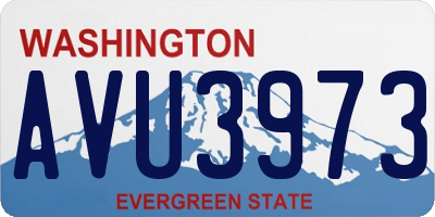WA license plate AVU3973