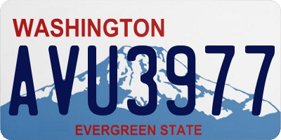 WA license plate AVU3977