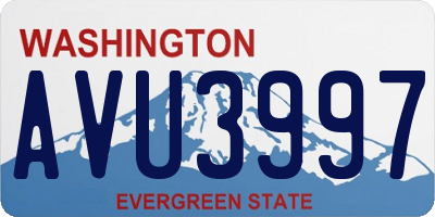 WA license plate AVU3997
