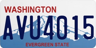 WA license plate AVU4015