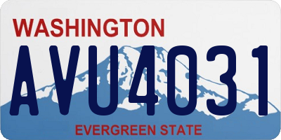 WA license plate AVU4031