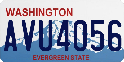WA license plate AVU4056