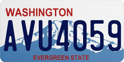 WA license plate AVU4059