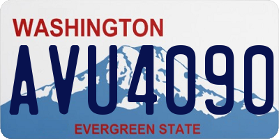 WA license plate AVU4090