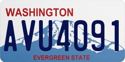 WA license plate AVU4091