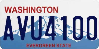 WA license plate AVU4100