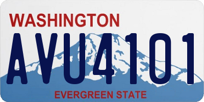 WA license plate AVU4101