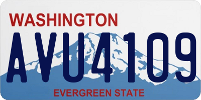 WA license plate AVU4109