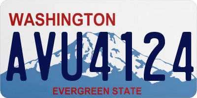 WA license plate AVU4124