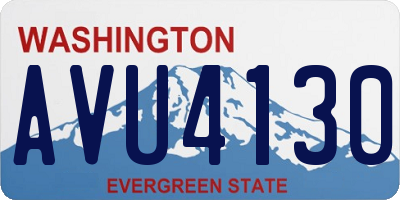 WA license plate AVU4130