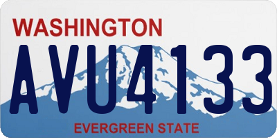 WA license plate AVU4133