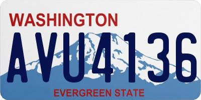WA license plate AVU4136