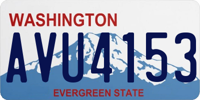 WA license plate AVU4153