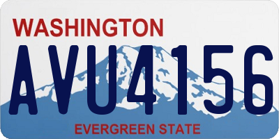 WA license plate AVU4156