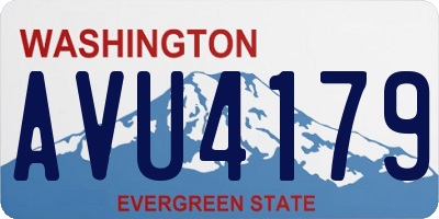 WA license plate AVU4179