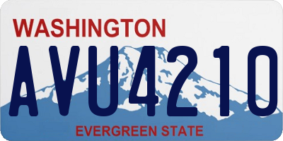 WA license plate AVU4210