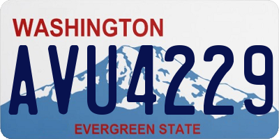 WA license plate AVU4229
