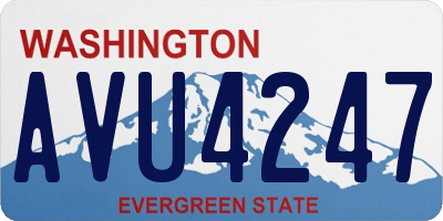 WA license plate AVU4247