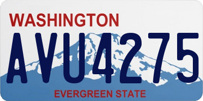 WA license plate AVU4275