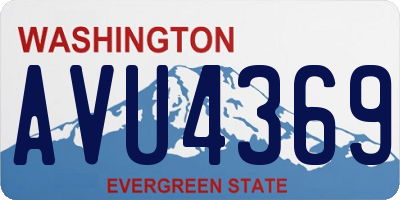 WA license plate AVU4369