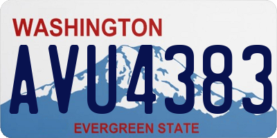 WA license plate AVU4383