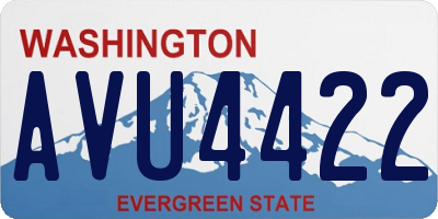 WA license plate AVU4422