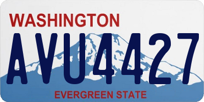 WA license plate AVU4427