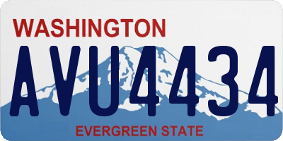 WA license plate AVU4434