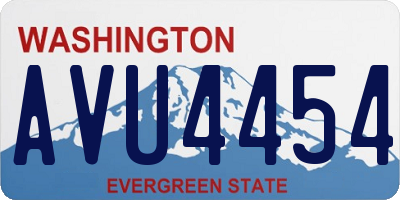 WA license plate AVU4454