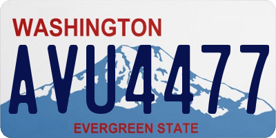 WA license plate AVU4477
