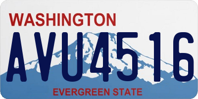 WA license plate AVU4516