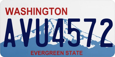 WA license plate AVU4572