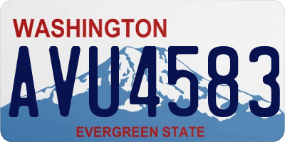 WA license plate AVU4583