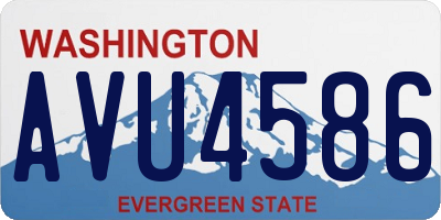 WA license plate AVU4586
