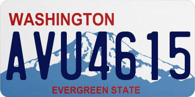 WA license plate AVU4615