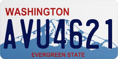WA license plate AVU4621