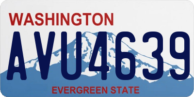 WA license plate AVU4639