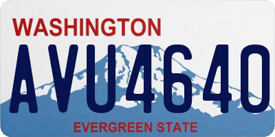 WA license plate AVU4640