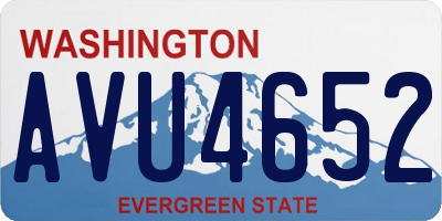 WA license plate AVU4652