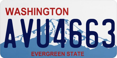 WA license plate AVU4663